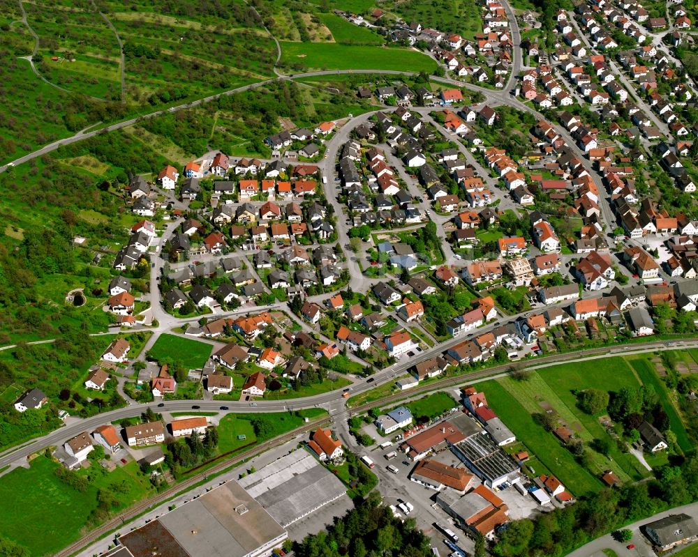 Luftaufnahme Haubersbronn - Stadtansicht vom Innenstadtbereich in Haubersbronn im Bundesland Baden-Württemberg, Deutschland