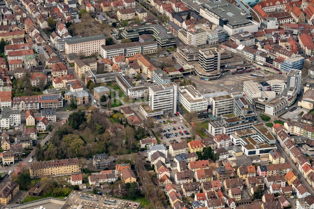 Heilbronn aus der Vogelperspektive: Stadtansicht vom Innenstadtbereich in Heilbronn im Bundesland Baden-Württemberg, Deutschland