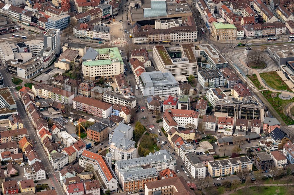 Luftaufnahme Heilbronn - Stadtansicht vom Innenstadtbereich in Heilbronn im Bundesland Baden-Württemberg, Deutschland