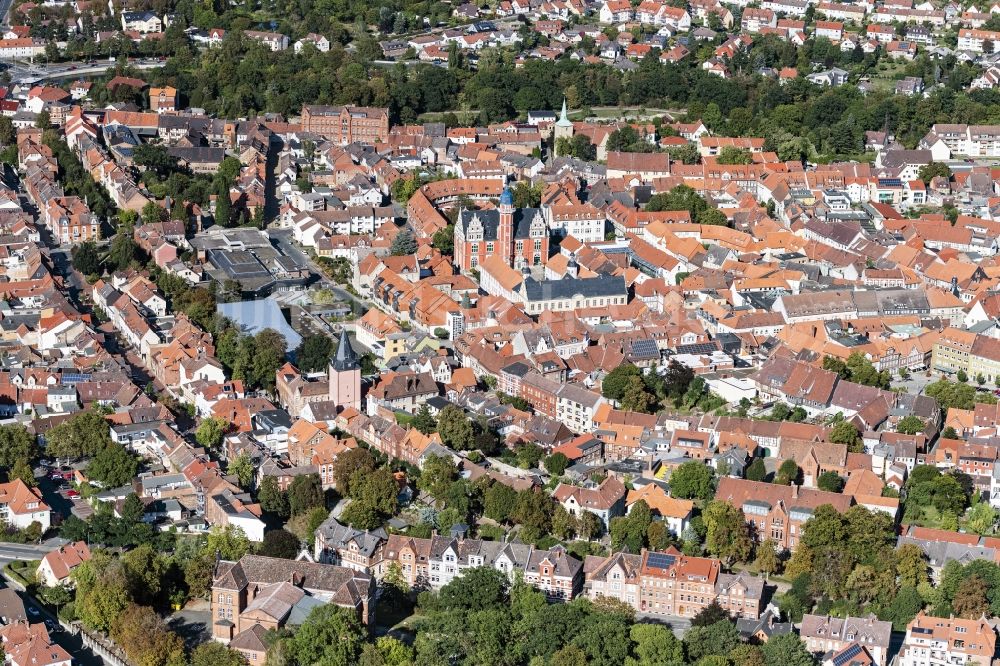Luftbild Helmstedt - Stadtansicht vom Innenstadtbereich in Helmstedt im Bundesland Niedersachsen, Deutschland