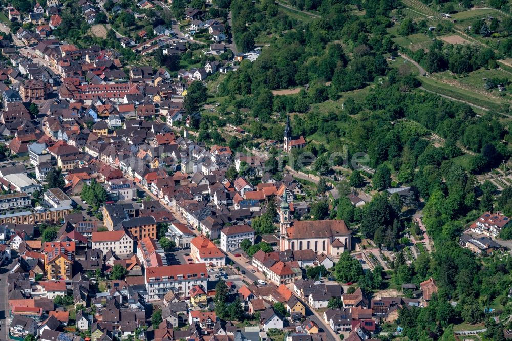 Luftbild Herbolzheim - Stadtansicht vom Innenstadtbereich in Herbolzheim im Bundesland Baden-Württemberg, Deutschland
