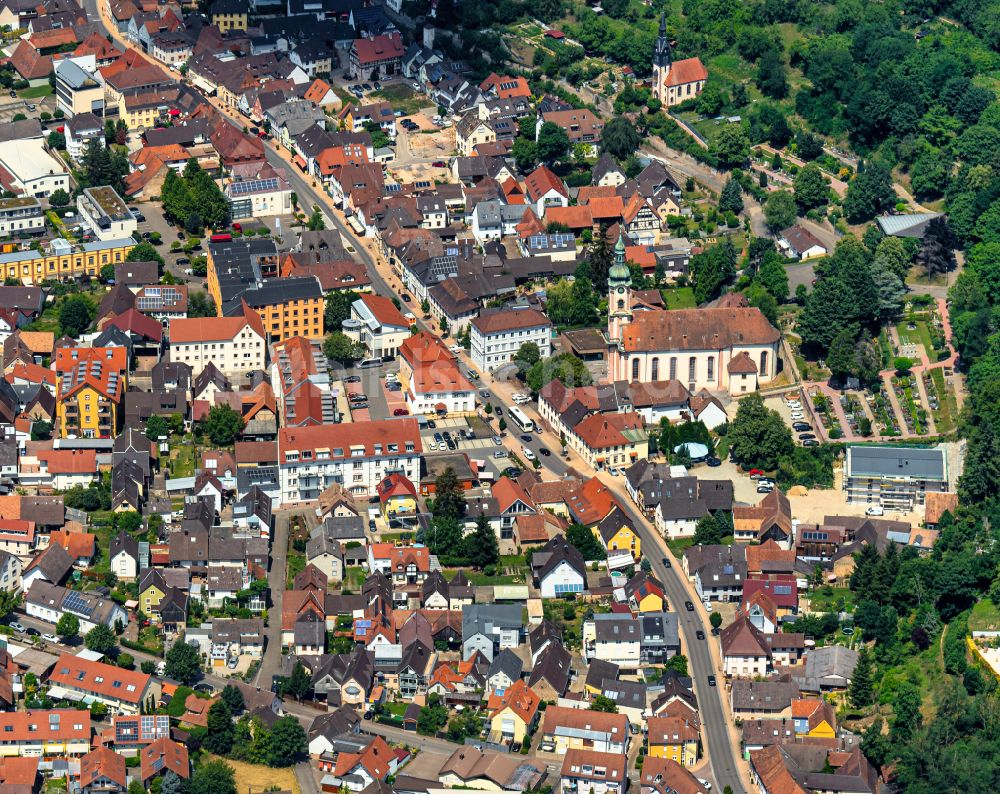 Luftbild Herbolzheim - Stadtansicht vom Innenstadtbereich in Herbolzheim im Bundesland Baden-Württemberg, Deutschland