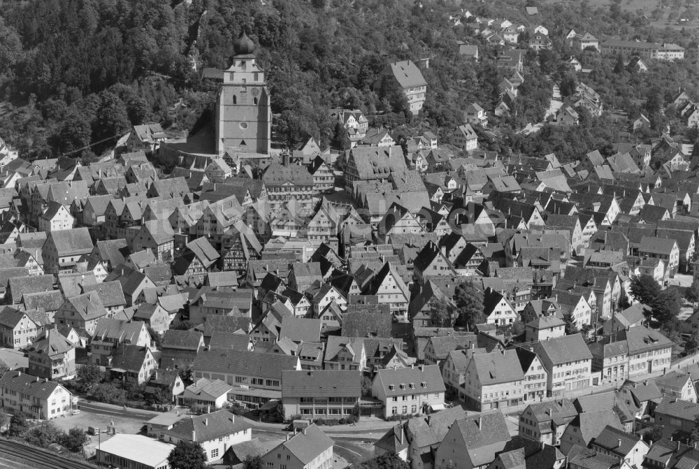 Herrenberg aus der Vogelperspektive: Stadtansicht vom Innenstadtbereich in Herrenberg im Bundesland Baden-Württemberg, Deutschland