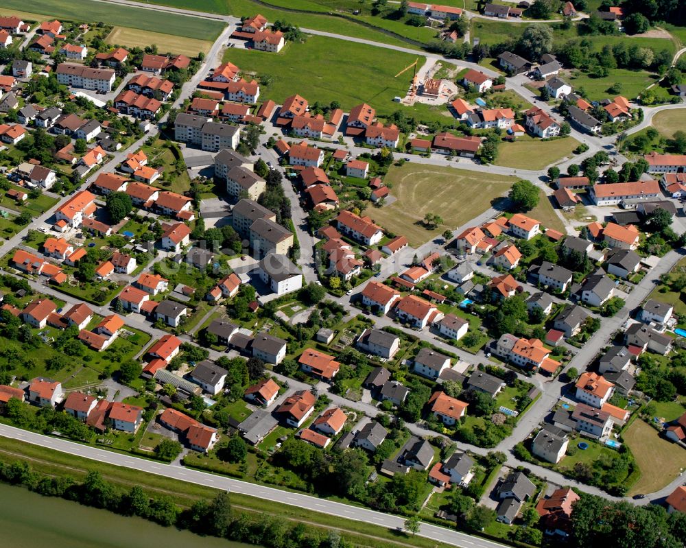 Hirten von oben - Stadtansicht vom Innenstadtbereich in Hirten im Bundesland Bayern, Deutschland