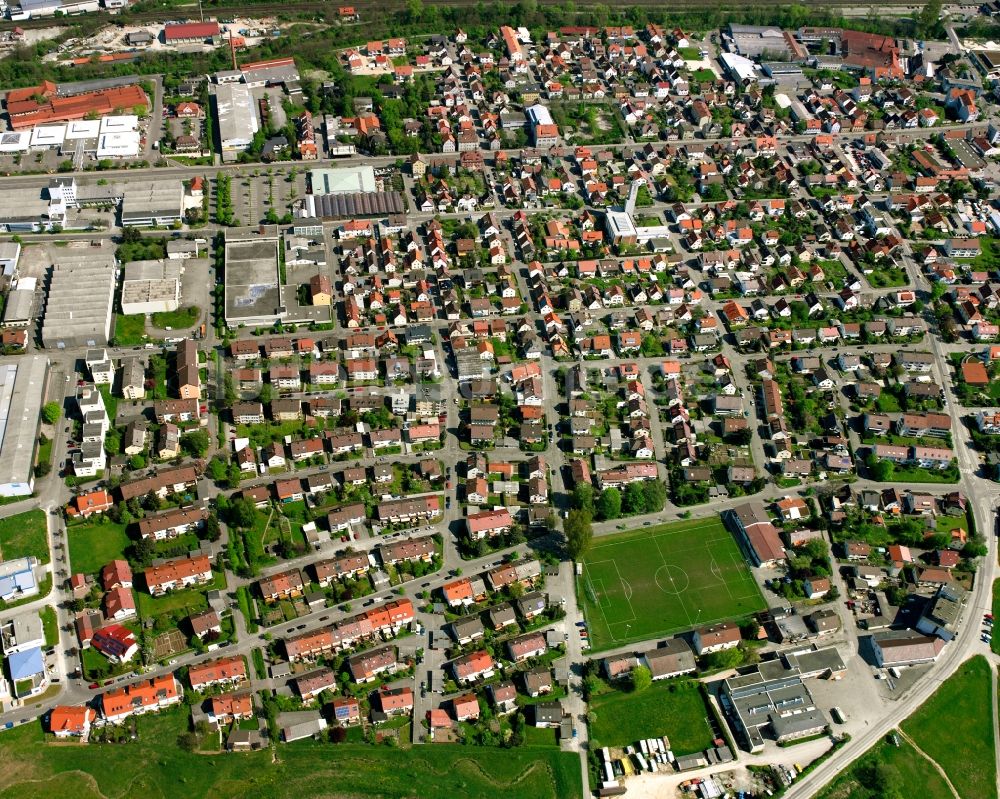 Holzheim aus der Vogelperspektive: Stadtansicht vom Innenstadtbereich in Holzheim im Bundesland Baden-Württemberg, Deutschland