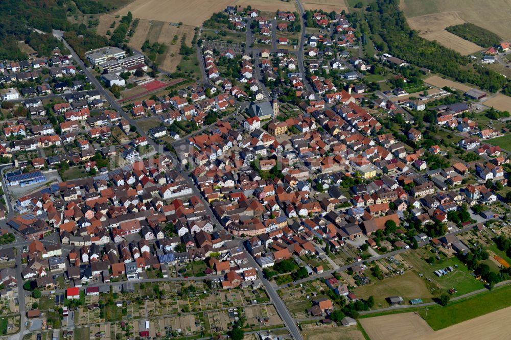 Luftbild Holzkirchhausen - Stadtansicht vom Innenstadtbereich in Holzkirchhausen im Bundesland Bayern, Deutschland