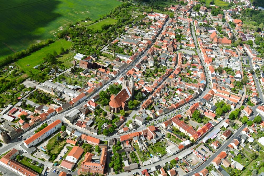 Luftbild Jüterbog - Stadtansicht vom Innenstadtbereich in Jüterbog im Bundesland Brandenburg, Deutschland