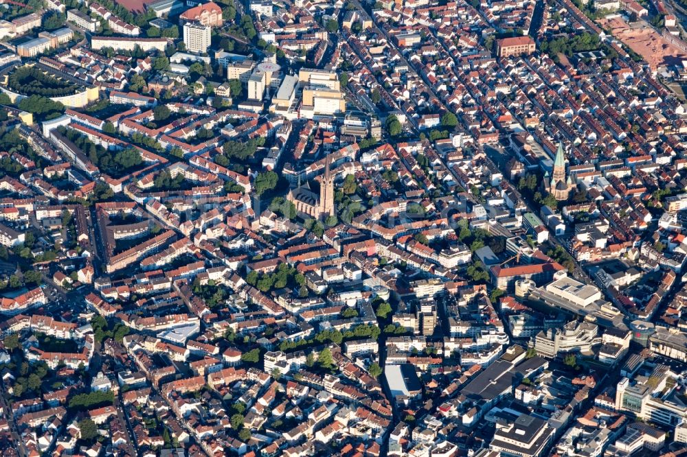 Luftbild Kaiserslautern - Stadtansicht vom Innenstadtbereich in Kaiserslautern im Bundesland Rheinland-Pfalz, Deutschland