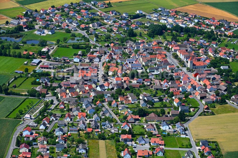 Kaltenbrunn von oben - Stadtansicht vom Innenstadtbereich in Kaltenbrunn im Bundesland Bayern, Deutschland