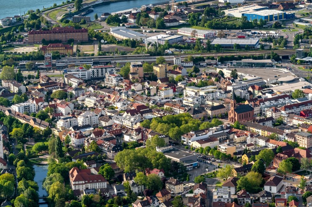 Luftbild Kehl - Stadtansicht vom Innenstadtbereich in Kehl im Bundesland Baden-Württemberg, Deutschland