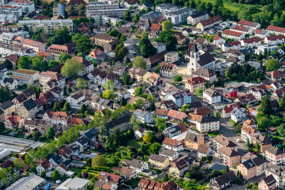 Luftaufnahme Kehl - Stadtansicht vom Innenstadtbereich in Kehl im Bundesland Baden-Württemberg, Deutschland