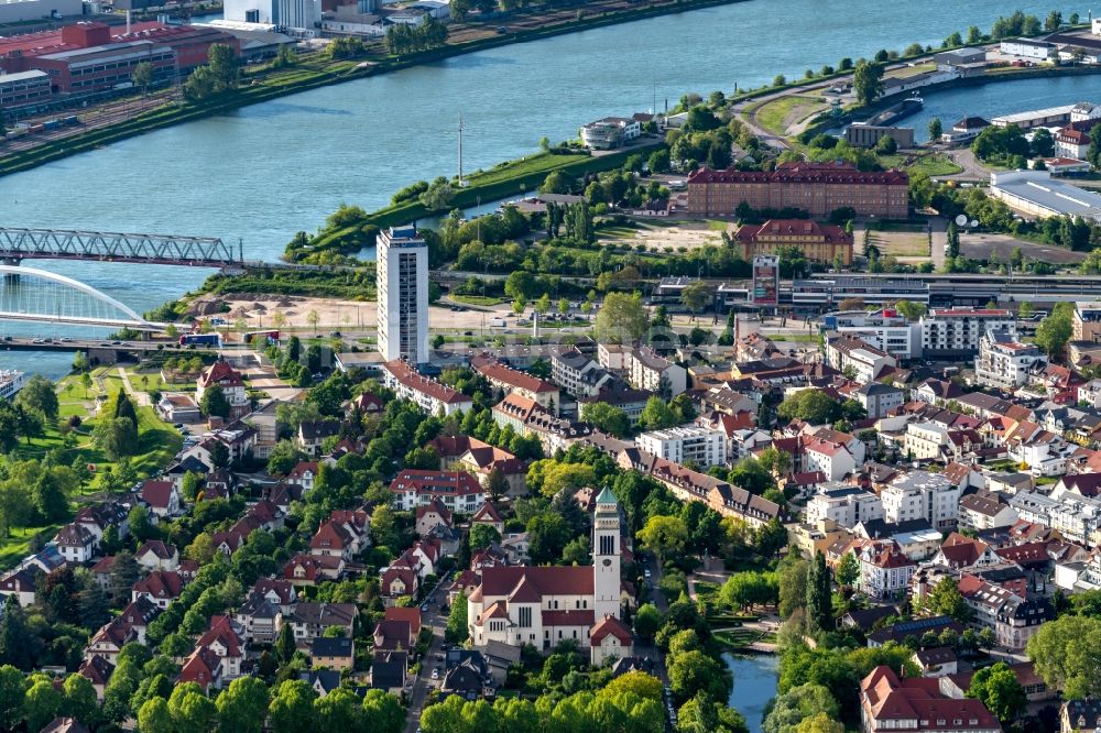 Kehl aus der Vogelperspektive: Stadtansicht vom Innenstadtbereich in Kehl im Bundesland Baden-Württemberg, Deutschland
