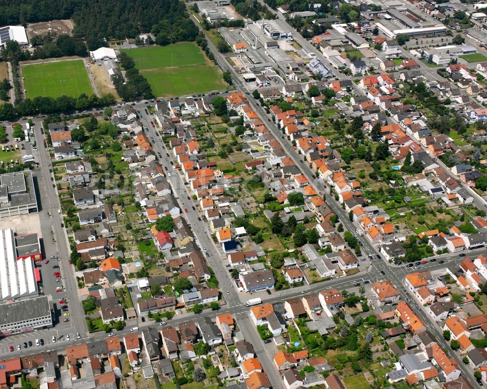 Luftbild Kirrlach - Stadtansicht vom Innenstadtbereich in Kirrlach im Bundesland Baden-Württemberg, Deutschland