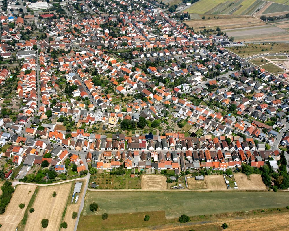 Luftbild Kirrlach - Stadtansicht vom Innenstadtbereich in Kirrlach im Bundesland Baden-Württemberg, Deutschland