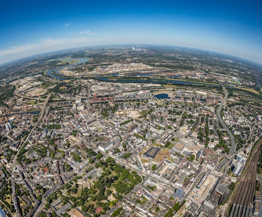 Luftbild Duisburg - Stadtansicht vom Innenstadtbereich an der Kremerstraße und A59 im Ortsteil Dellviertel in Duisburg im Bundesland Nordrhein-Westfalen, Deutschland