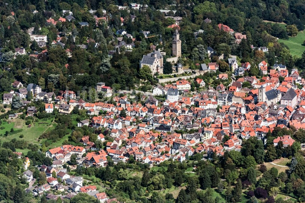 Luftbild Kronberg im Taunus - Stadtansicht vom Innenstadtbereich in Kronberg im Taunus im Bundesland Hessen