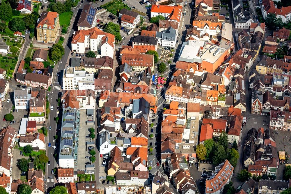 Luftbild Lahr/Schwarzwald - Stadtansicht vom Innenstadtbereich in Lahr/Schwarzwald im Bundesland Baden-Württemberg, Deutschland