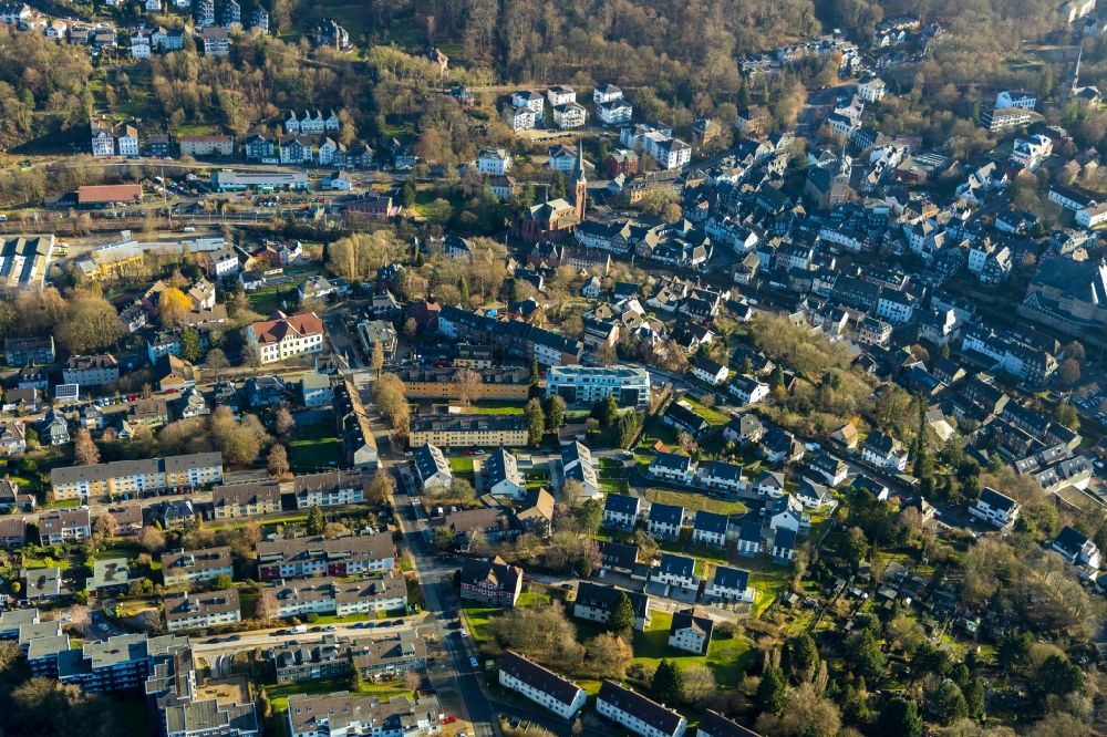 Luftaufnahme Langenberg - Stadtansicht vom Innenstadtbereich in Langenberg im Bundesland Nordrhein-Westfalen, Deutschland