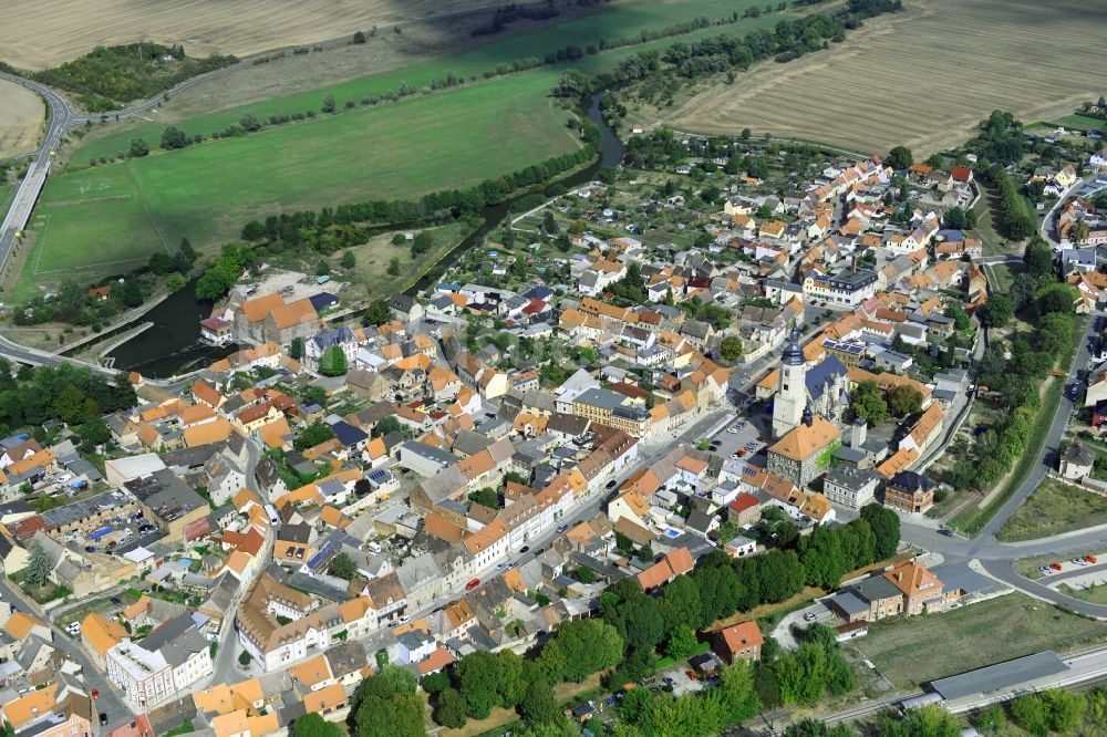 Luftbild Laucha an der Unstrut - Stadtansicht vom Innenstadtbereich in Laucha an der Unstrut im Bundesland Sachsen-Anhalt, Deutschland