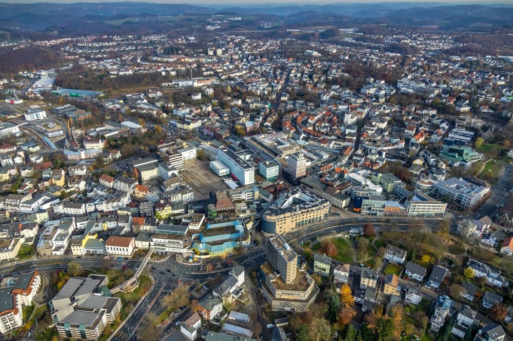 Luftbild Lüdenscheid - Stadtansicht vom Innenstadtbereich in Lüdenscheid im Bundesland Nordrhein-Westfalen, Deutschland