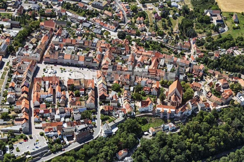 Luftbild Leisnig - Stadtansicht vom Innenstadtbereich in Leisnig im Bundesland Sachsen, Deutschland