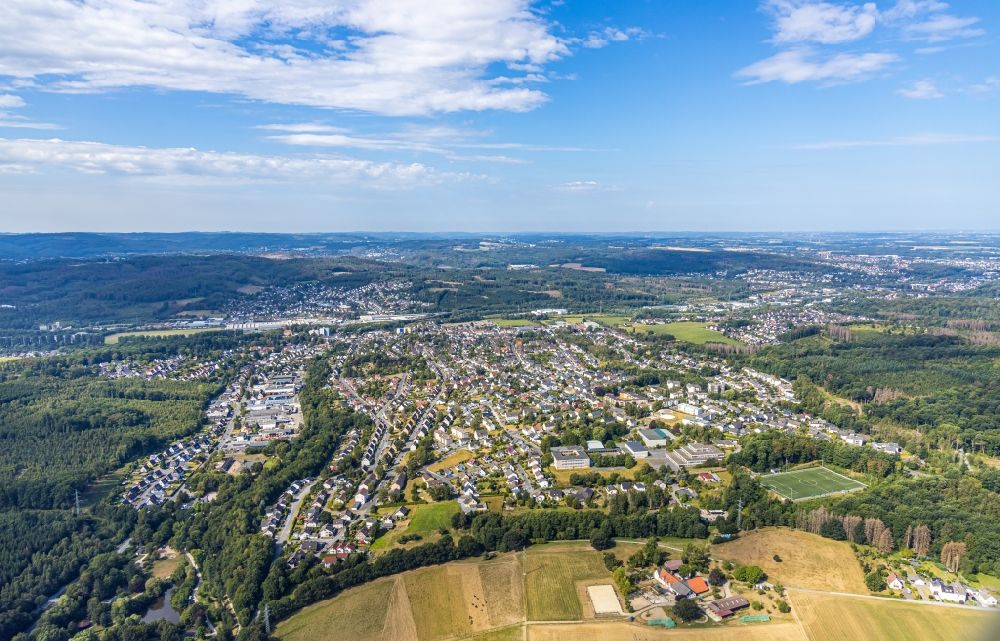 Lendringsen von oben - Stadtansicht vom Innenstadtbereich in Lendringsen im Bundesland Nordrhein-Westfalen, Deutschland