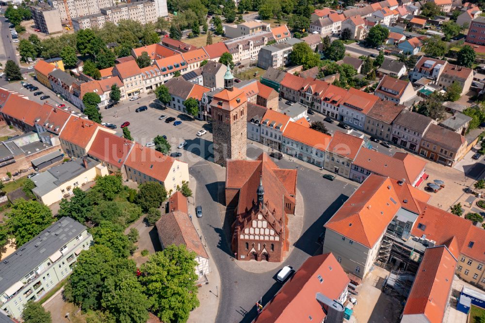 Luftbild Luckenwalde - Stadtansicht vom Innenstadtbereich in Luckenwalde im Bundesland Brandenburg, Deutschland