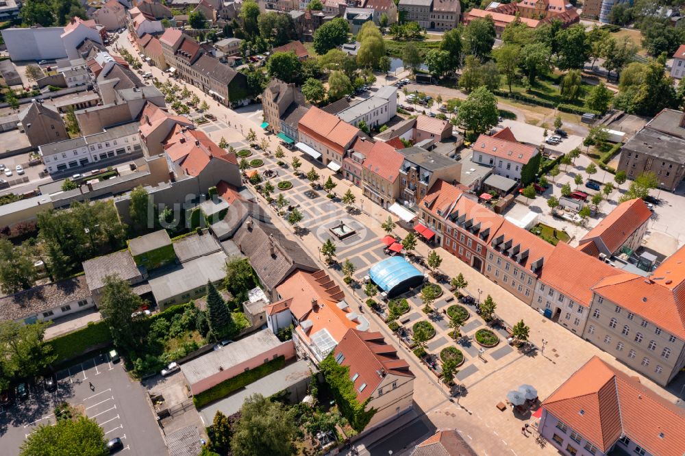 Luckenwalde von oben - Stadtansicht vom Innenstadtbereich in Luckenwalde im Bundesland Brandenburg, Deutschland
