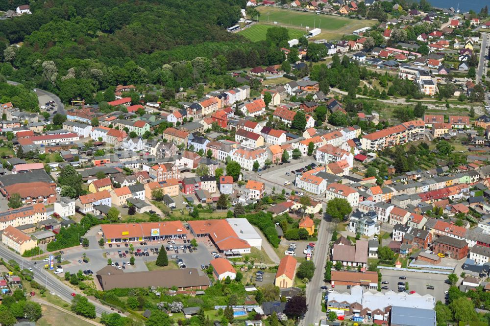 Luftbild Malchow - Stadtansicht vom Innenstadtbereich in Malchow im Bundesland Mecklenburg-Vorpommern, Deutschland