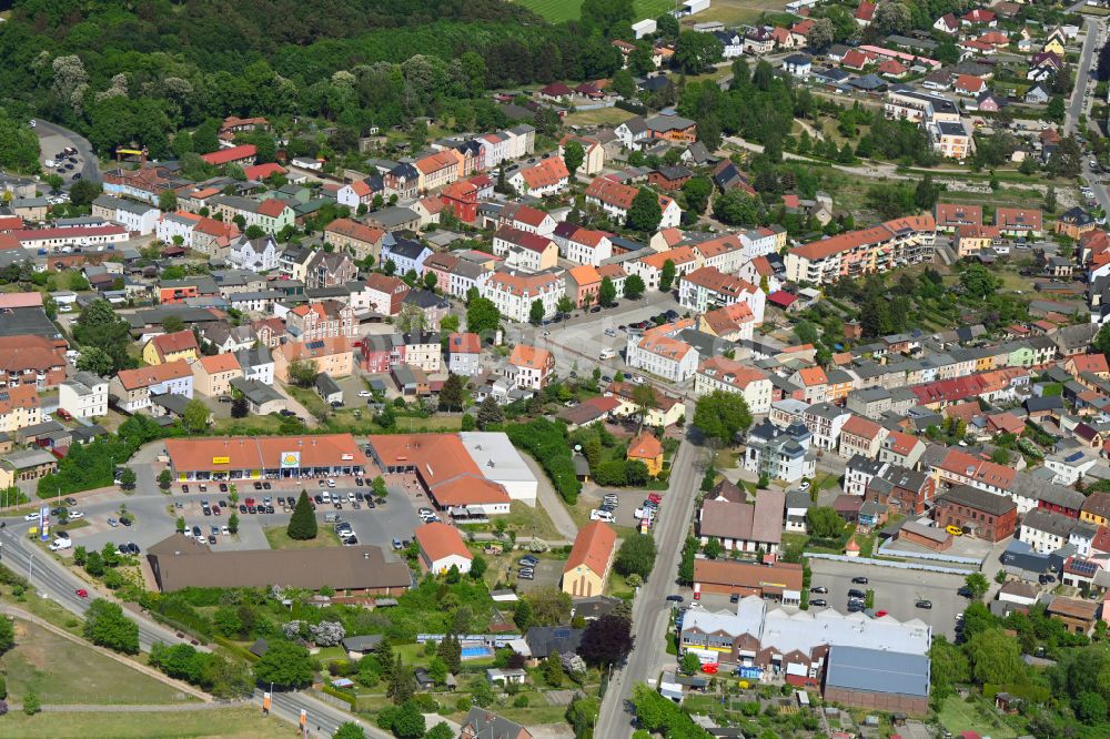 Luftaufnahme Malchow - Stadtansicht vom Innenstadtbereich in Malchow im Bundesland Mecklenburg-Vorpommern, Deutschland