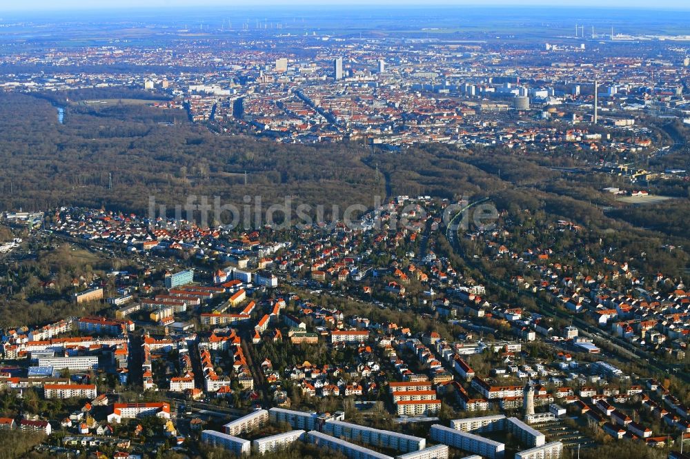 Luftaufnahme Markkleeberg - Stadtansicht vom Innenstadtbereich in Markkleeberg im Bundesland Sachsen, Deutschland