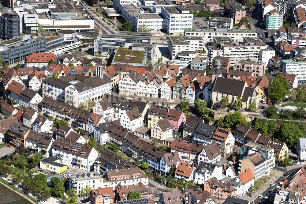 Luftbild Böblingen - Stadtansicht vom Innenstadtbereich mit Marktplatz und Stadtverwaltung in Böblingen im Bundesland Baden-Württemberg, Deutschland