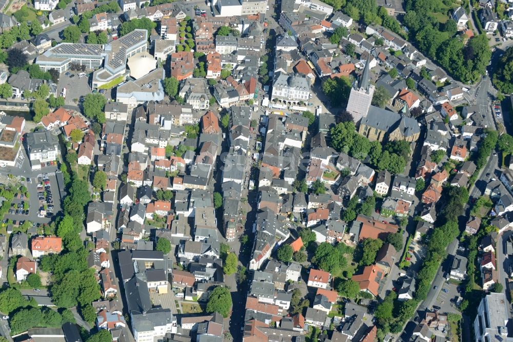 Luftbild Menden (Sauerland) - Stadtansicht vom Innenstadtbereich in Menden (Sauerland) im Bundesland Nordrhein-Westfalen