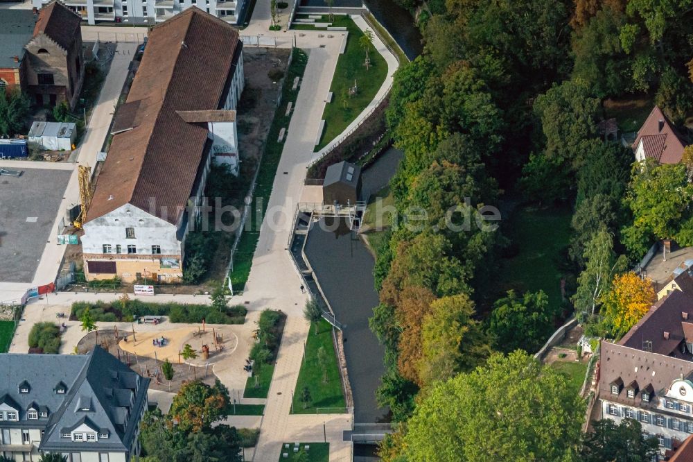 Luftaufnahme Offenburg - Stadtansicht vom Innenstadtbereich am Mühlbach , Kittelgasse in Offenburg im Bundesland Baden-Württemberg, Deutschland