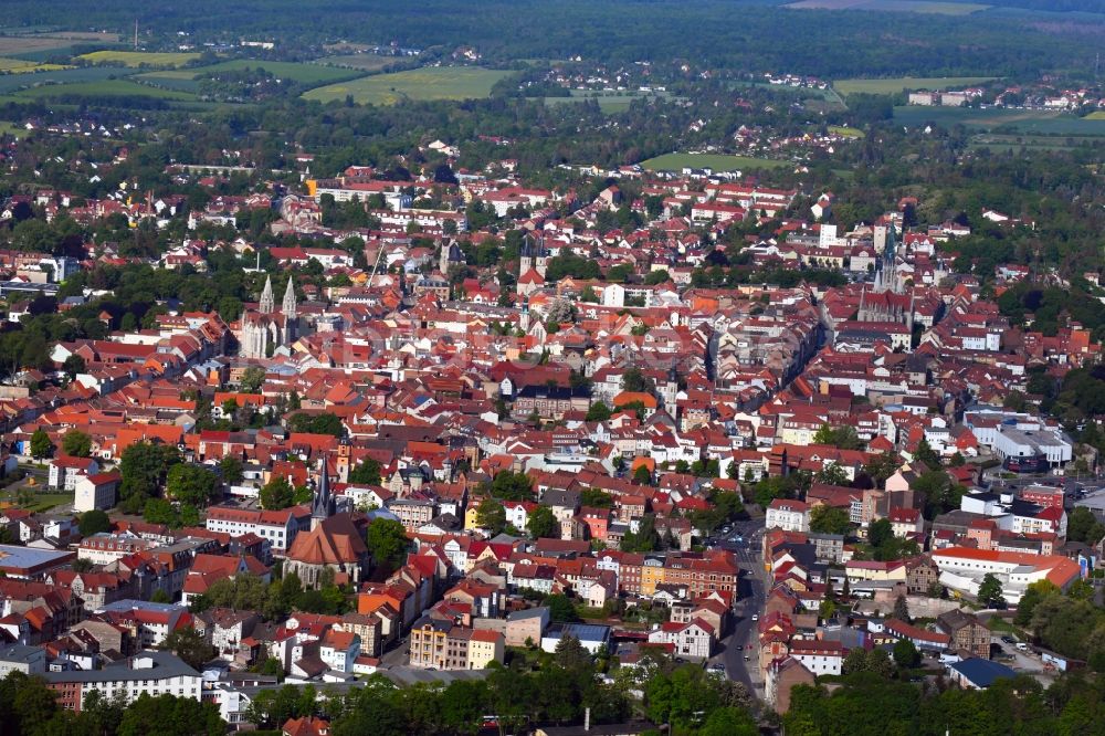 Mühlhausen von oben - Stadtansicht vom Innenstadtbereich in Mühlhausen im Bundesland Thüringen, Deutschland