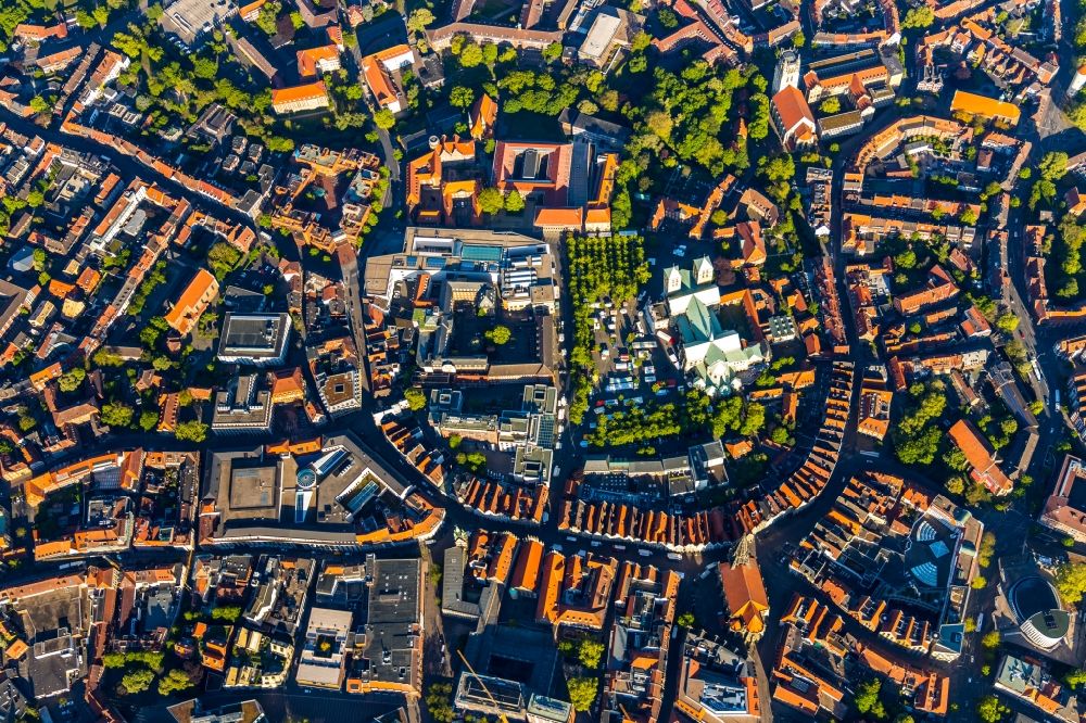 Münster von oben - Stadtansicht vom Innenstadtbereich in Münster im Bundesland Nordrhein-Westfalen, Deutschland