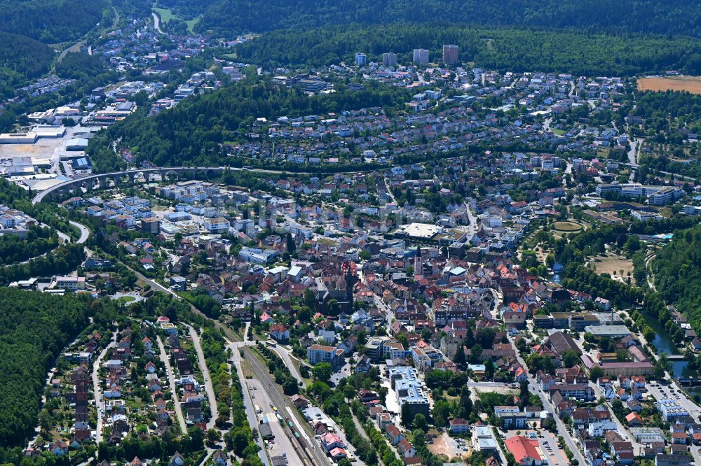 Luftbild Nagold - Stadtansicht vom Innenstadtbereich in Nagold im Bundesland Baden-Württemberg, Deutschland