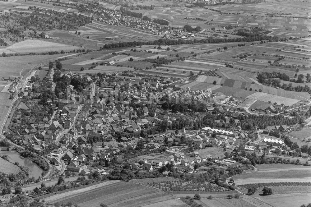Luftbild Neuenstadt am Kocher - Stadtansicht vom Innenstadtbereich in Neuenstadt am Kocher im Bundesland Baden-Württemberg, Deutschland