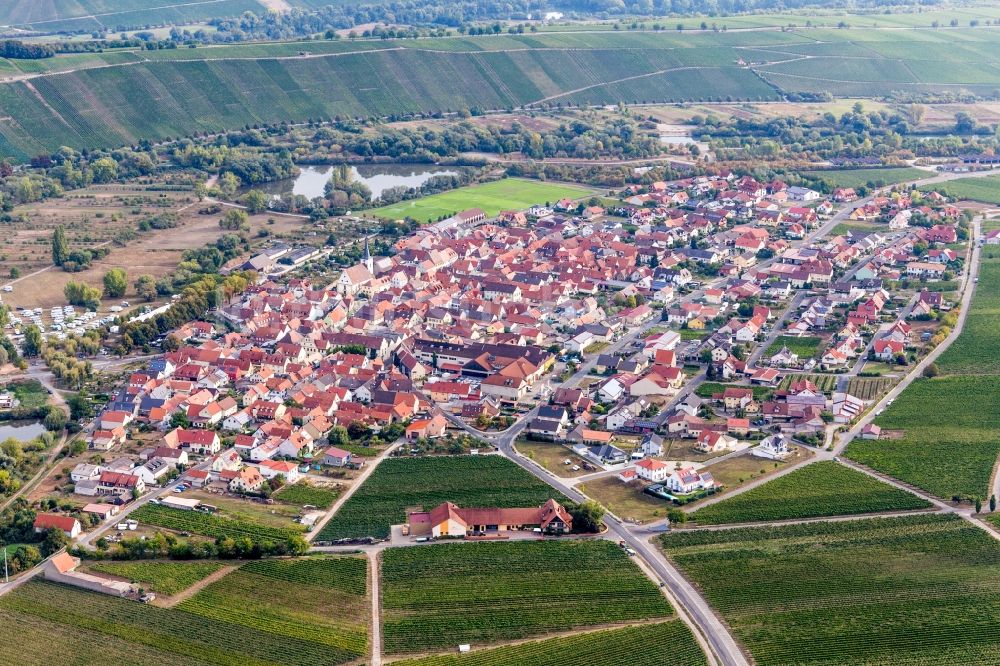 Luftbild Nordheim am Main - Stadtansicht vom Innenstadtbereich in Nordheim am Main im Bundesland Bayern, Deutschland