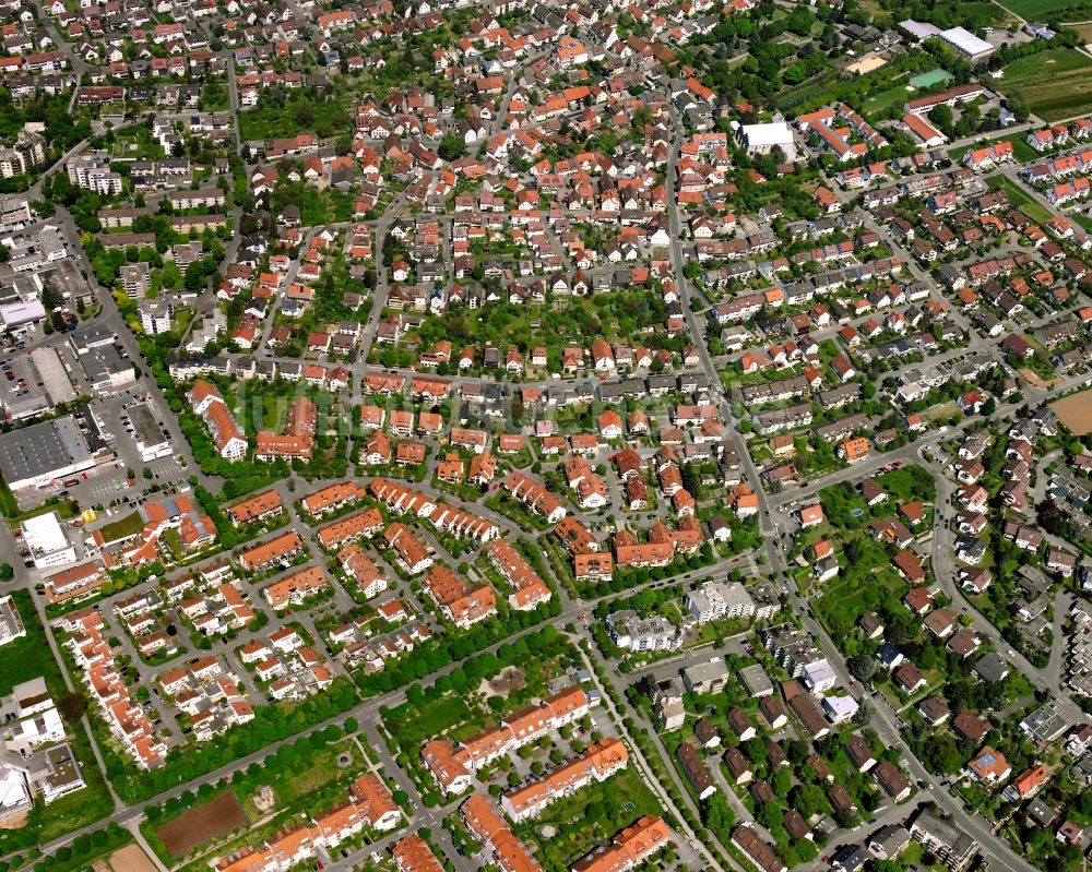 Oeffingen aus der Vogelperspektive: Stadtansicht vom Innenstadtbereich in Oeffingen im Bundesland Baden-Württemberg, Deutschland