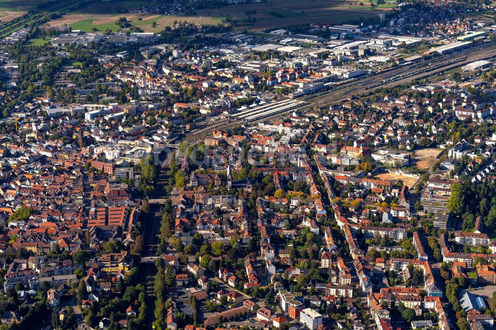 Luftaufnahme Offenburg - Stadtansicht vom Innenstadtbereich in Offenburg im Bundesland Baden-Württemberg