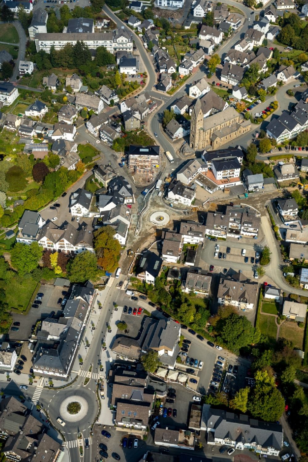Luftaufnahme Olsberg - Stadtansicht vom Innenstadtbereich in Olsberg im Bundesland Nordrhein-Westfalen, Deutschland