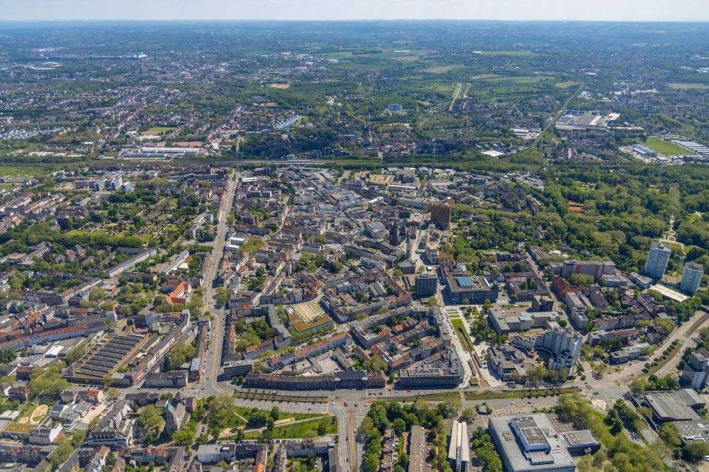 Luftbild Gelsenkirchen - Stadtansicht vom Innenstadtbereich im Ortsteil Altstadt in Gelsenkirchen im Bundesland Nordrhein-Westfalen, Deutschland