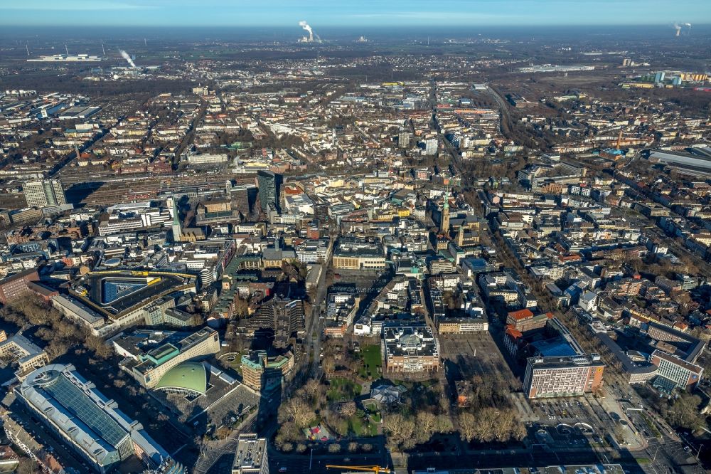 Luftaufnahme Dortmund - Stadtansicht vom Innenstadtbereich im Ortsteil City-Ost in Dortmund im Bundesland Nordrhein-Westfalen, Deutschland
