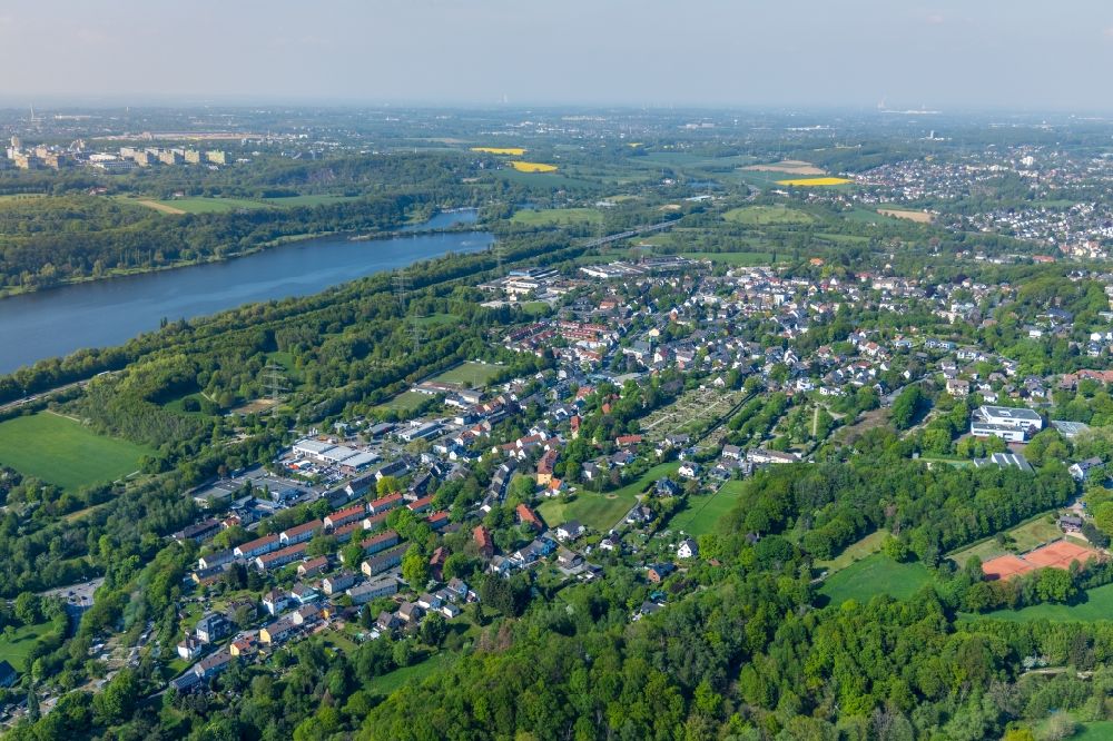 Luftaufnahme Witten - Stadtansicht vom Innenstadtbereich im Ortsteil Herbede in Witten im Bundesland Nordrhein-Westfalen, Deutschland