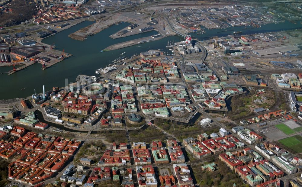 Gothenburg aus der Vogelperspektive: Stadtansicht vom Innenstadtbereich im Ortsteil Lorensberg in Gothenburg in Västra Götalands län, Schweden