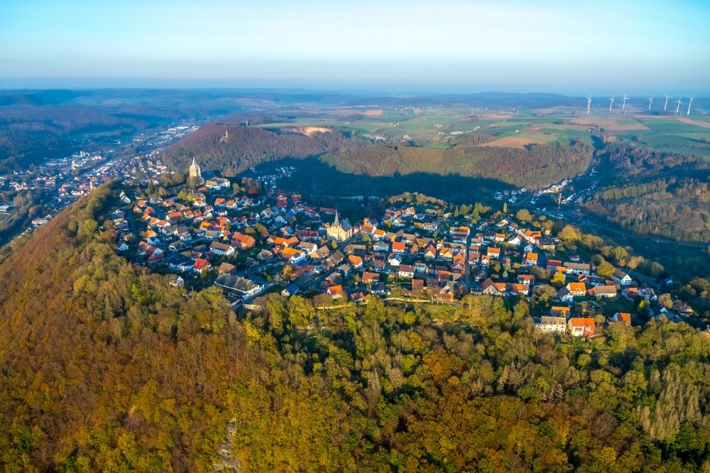 Luftbild Marsberg - Stadtansicht vom Innenstadtbereich im Ortsteil Obermarsberg in Marsberg im Bundesland Nordrhein-Westfalen, Deutschland
