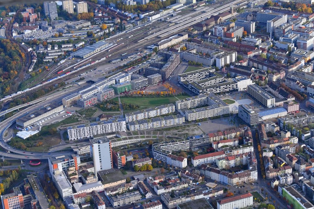 Luftaufnahme Basel - Stadtansicht vom Innenstadtbereich im Ortsteil Rosental in Basel, Schweiz