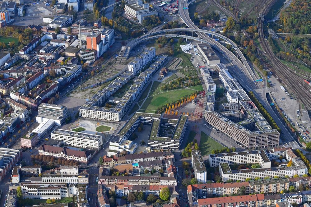 Luftaufnahme Basel - Stadtansicht vom Innenstadtbereich im Ortsteil Rosental in Basel, Schweiz