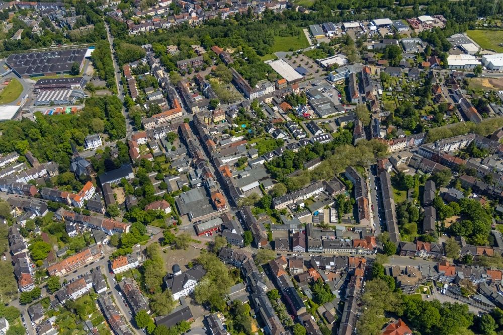 Luftbild Gelsenkirchen - Stadtansicht vom Innenstadtbereich im Ortsteil Rotthausen in Gelsenkirchen im Bundesland Nordrhein-Westfalen, Deutschland